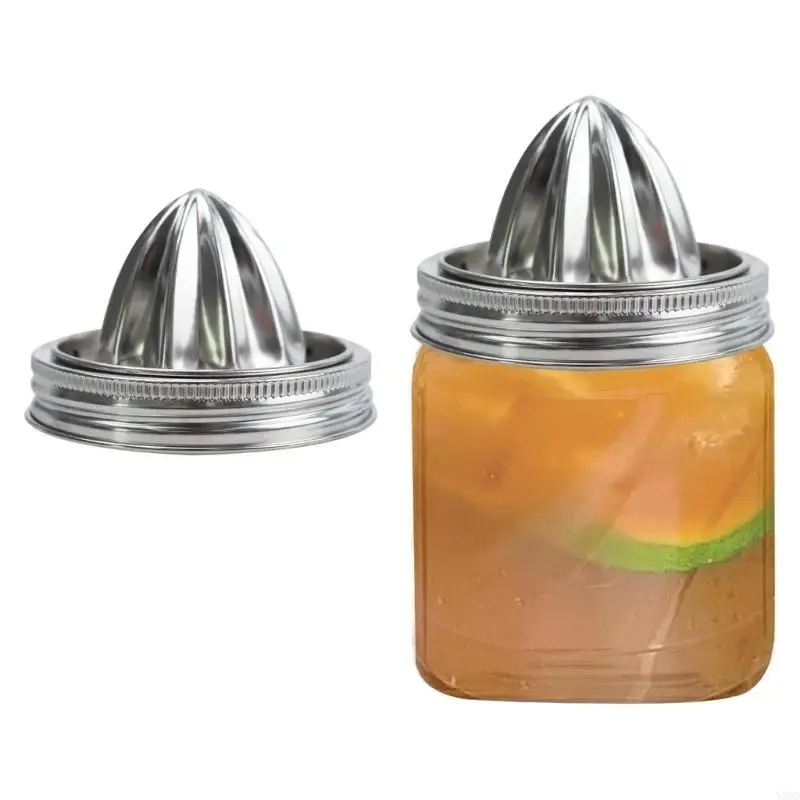 Stainless Steel Manual Lemon Squeezer Jar Lid Dishwasher Safe Juices Press N58D