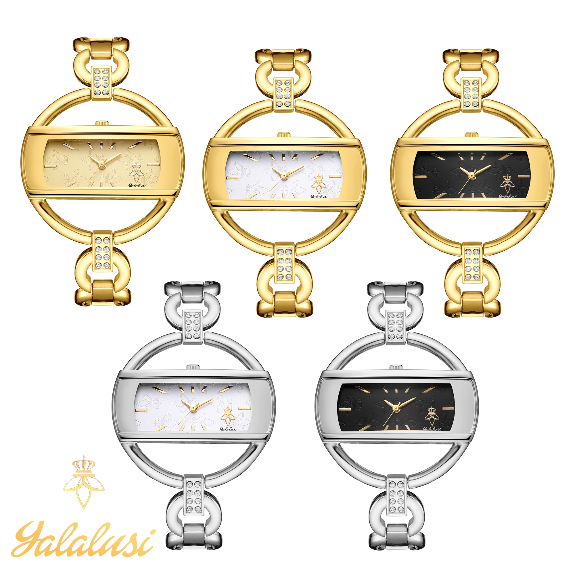 YaLaLuSi Women's Quartz Watch Gold Color Elegant Gorgeous Style With Box Watch Remover 2024 Hot New Ion Plating