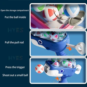 Whale Sticky Ball Throw Toy Set Anak-anak Menembak Bola Pistol Papan Dart Target Peluru Lembut Hadiah Permainan Luar Ruangan untuk Anak Laki-laki Girsl 10 game target penjualan terbaik - №