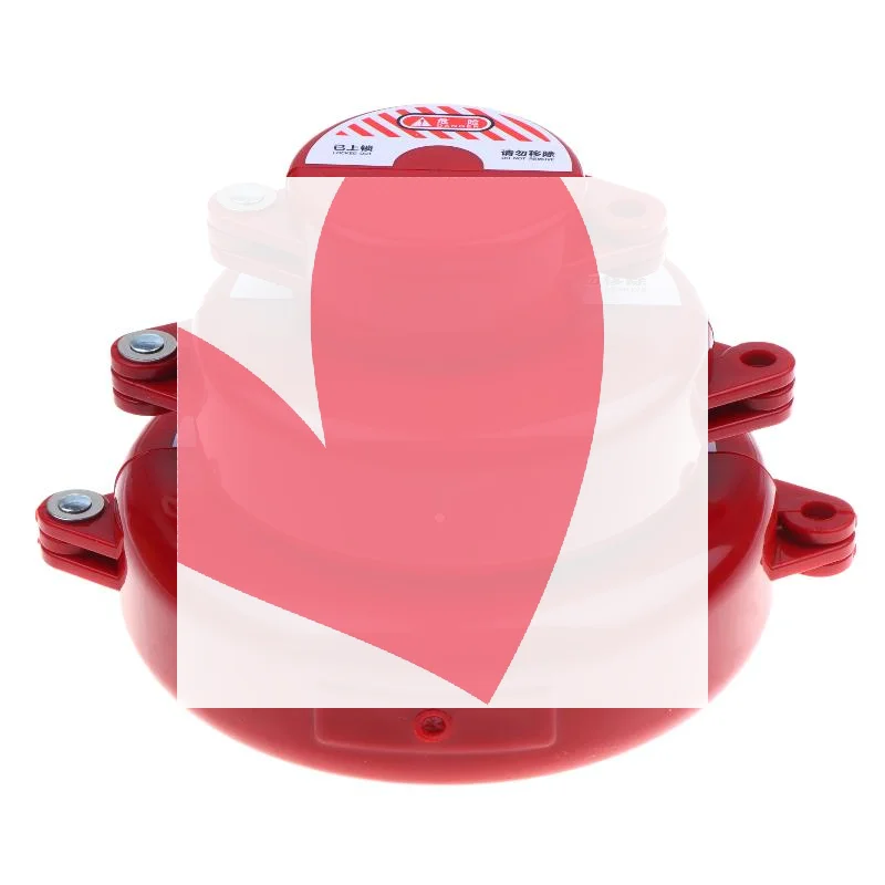Red Gate Valve Lockout UV Resistant ABS Lock Cover High Visibility Warning for Outdoor Pipeline System Maintenance