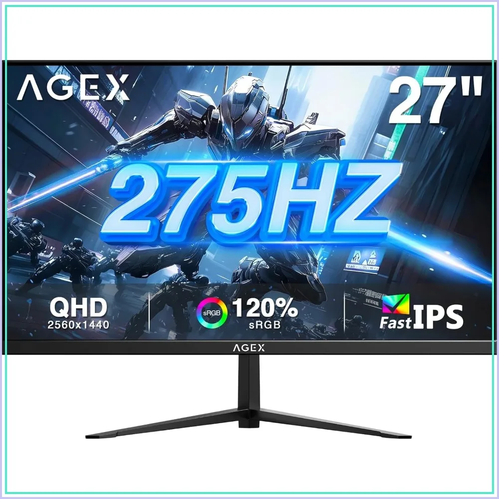 

27" QHD 275Hz 240Hz Fast IPS Gaming Monitor, 1ms MPRT, FreeSync, sRGB 120%, 16.7M Colors, HDMIx2, DPx1