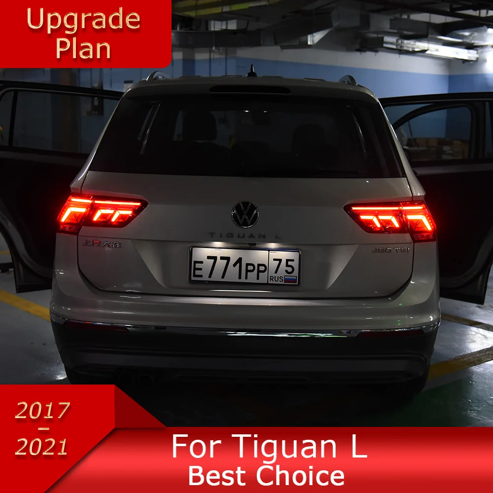 Car Lights for Tiguan L 2017-2021 LED Auto Taillights Assembly Upgrade 2022 Style Design Dynamic Lamp Highlight Tool Accessories