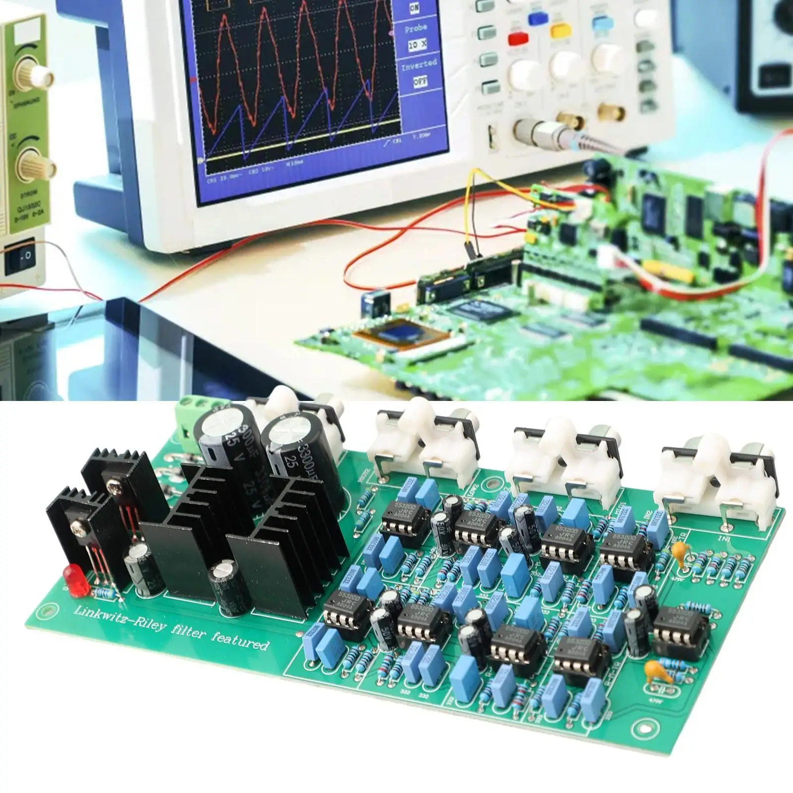 

3-Way Electronic Audio Frequency Dividing Board 6-Channel Stereo Output Crossover With NE5532 Op-amp Chip For DIY Audio Project