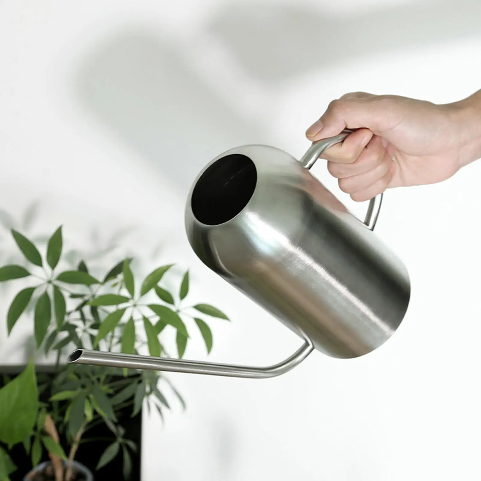 Indoor Watering Can Stainless Steel Slim Spout 1.5L Garden Pot Leakproof for Watering Succulents and Orchids