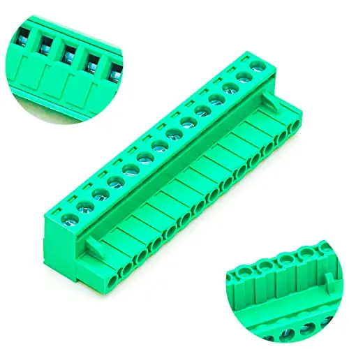 

5.08mm 14 Pin Phoenix Connector PCB Screw Terminal Block Connector (2Pcs 5.08M-14Pin)