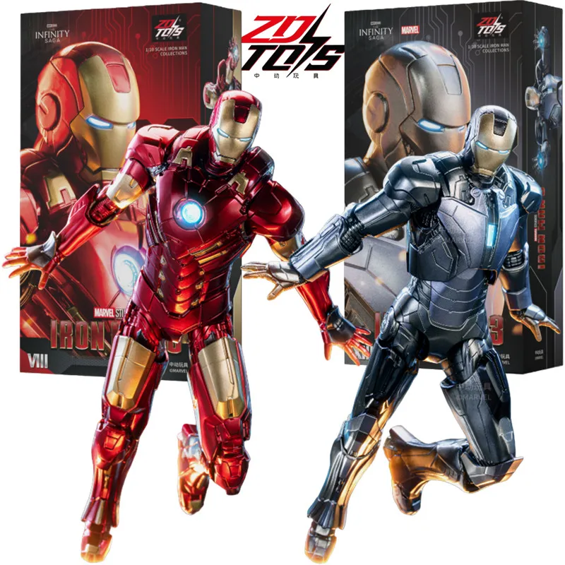 

ZD Toys Iron Man ony Stark The Avengers MK13 MK08 Action Figure Toys Collectible Model Doll Joint Movable Ornament Birthday Gift