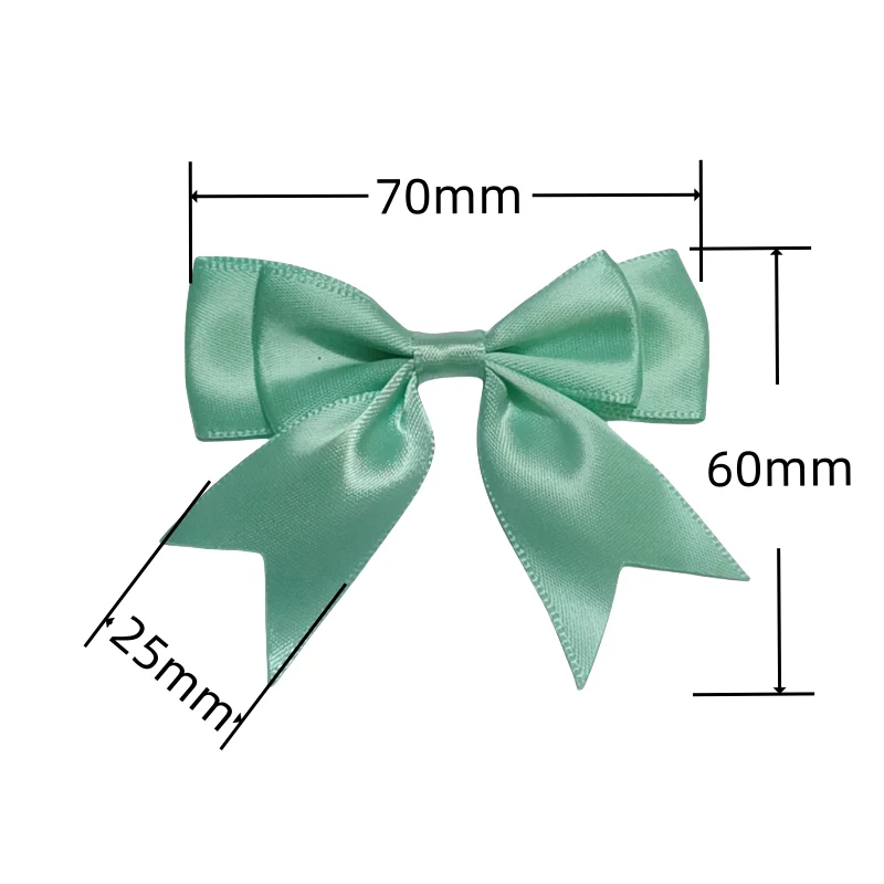 10 Stück/Set Satinband-Schleife Bunte Polyester-Doppelschicht-Schleife für DIY-Nähprojekte, Hochzeitsdekoration, Haarnadeln, Kleidungszubehör – Detail 1