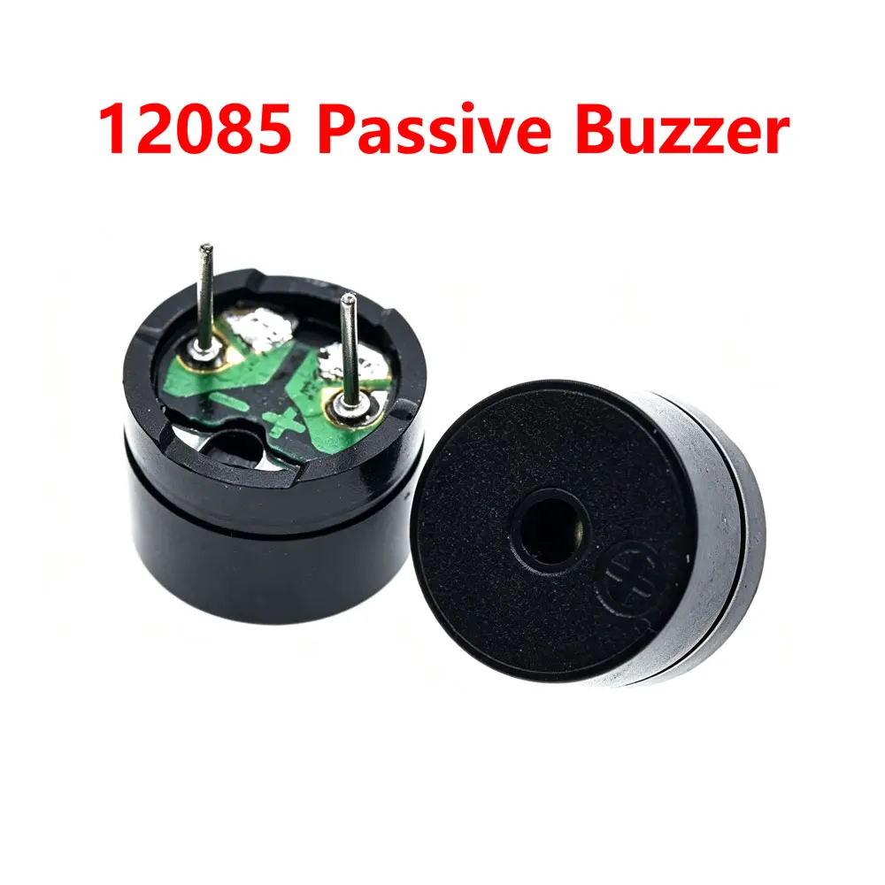 10pcs Passive Buzzer 12MMx8.5MM 12085 16R 16OMH 42R Resistance 3V 5V 9V 12V in Common Use Mini Piezo Buzzers Kit, for Arduino