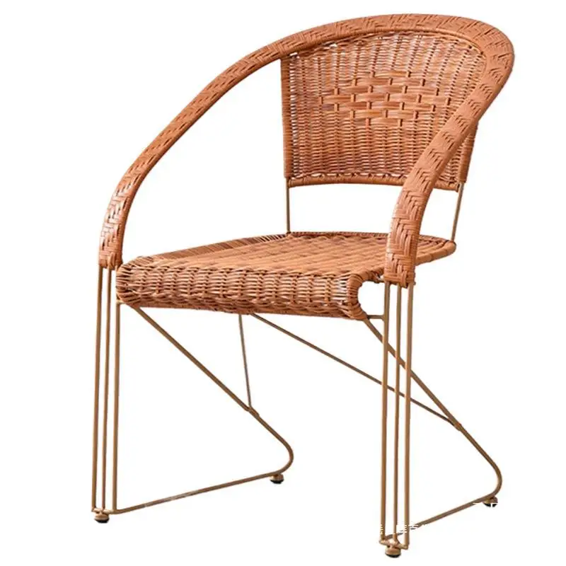 شرفة في الهواء الطلق كرسي الروطان المقوى كرسي مسند الظهر مكتب المنزل المستقرة غير متعب