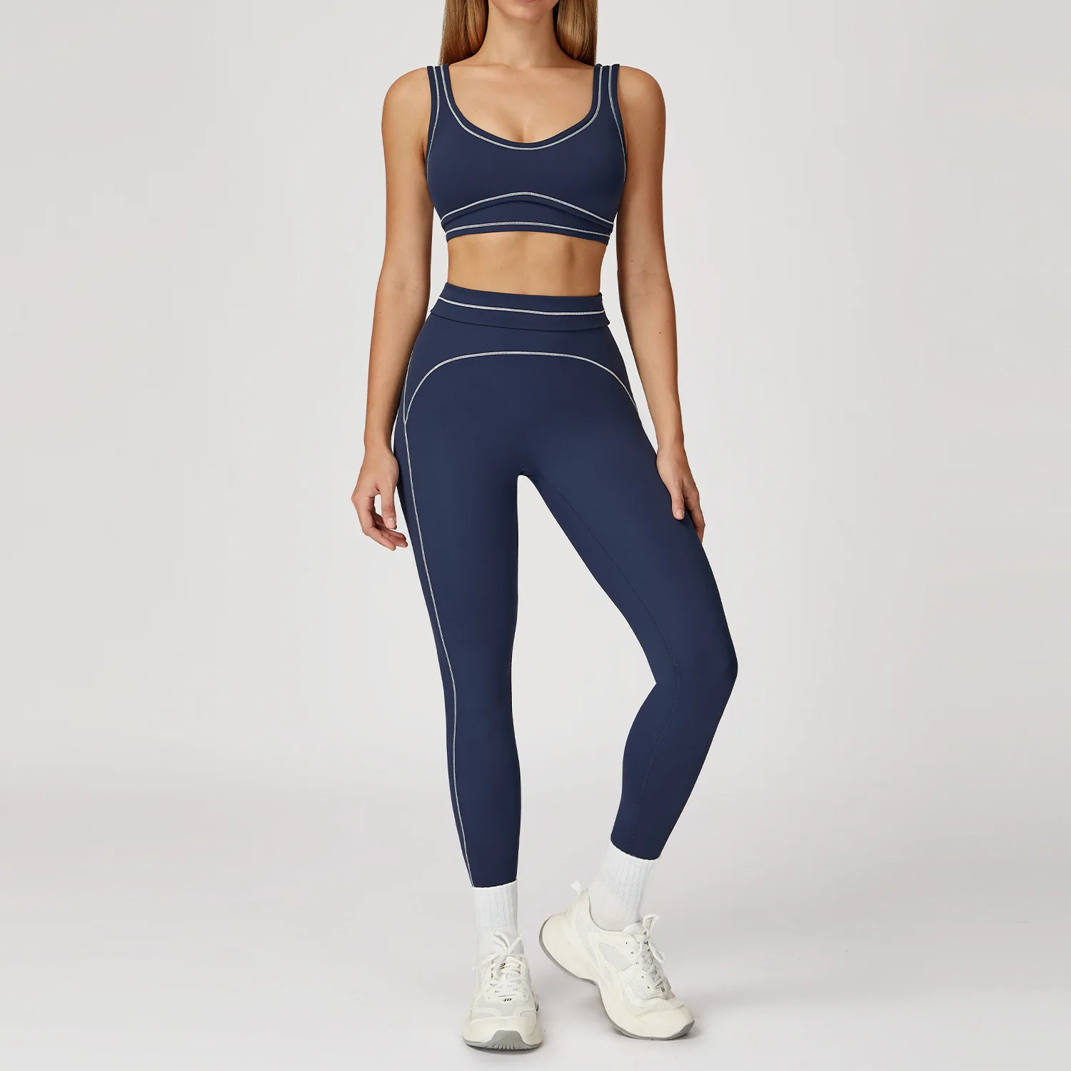 2PCS Yoga Suit Women Tracksuit Sports Bra High Waist Legging Shorts Outfit Gym Set Fitness Running Workout Clothes Sportswear