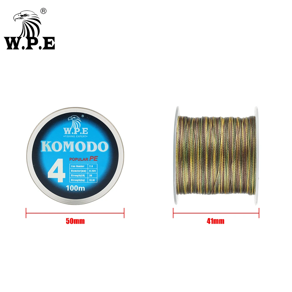 W.P.E KOMODO línea trenzada cuatro hebras resistente para hundimiento - imagen 4