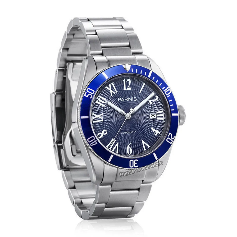 Parnis 41mm Sapphire Crystal Automatic Men's Watch Luminous Marker 10 ATM Waterproof