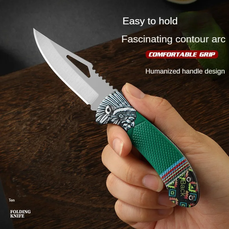 Stainless Steel Kitchen fruit Knife Folding Portable Knife camping outdoor survival utility Nice appearance knife