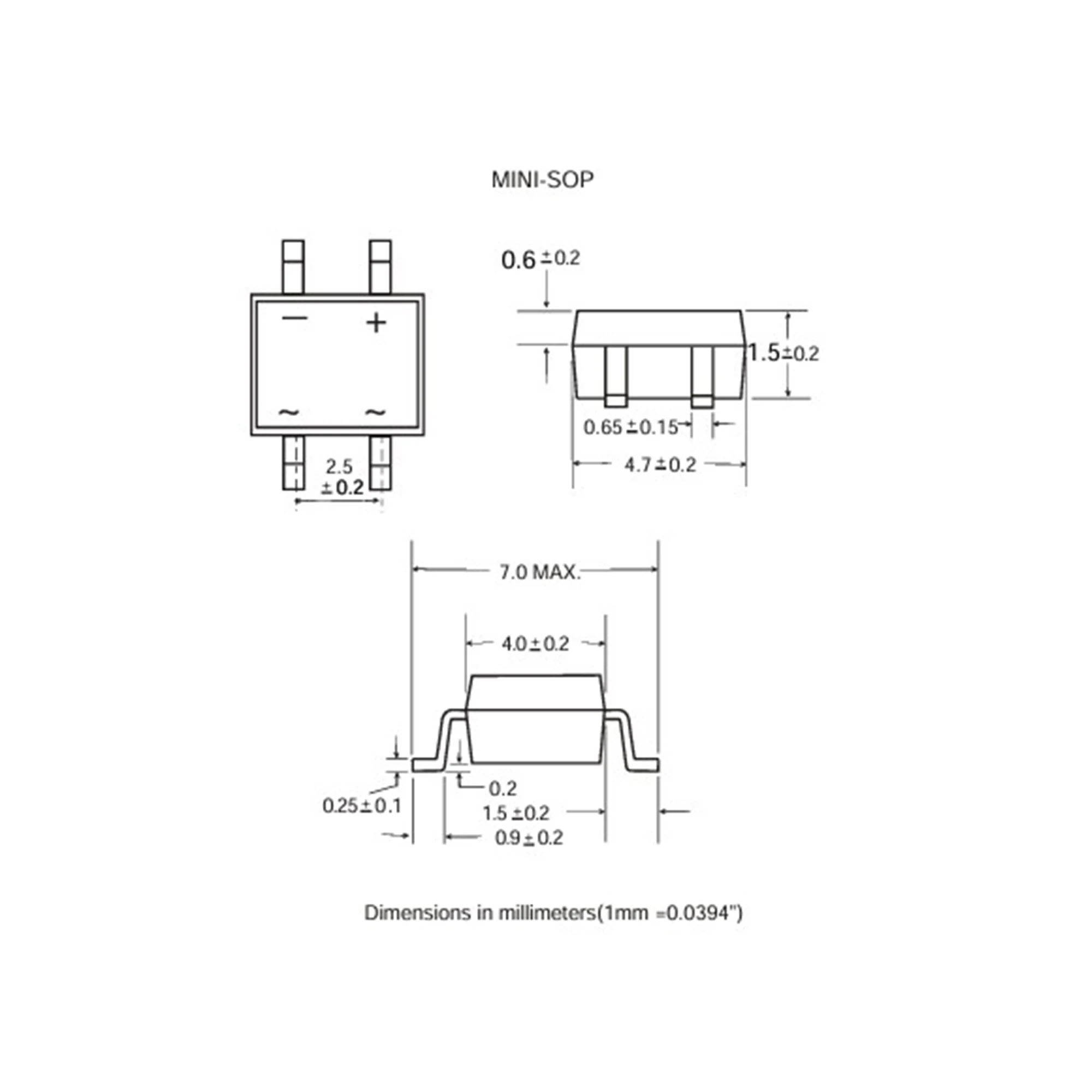 ASEMI-rectificador de puente GBP210, 10 piezas, 2A, 1000V, nuevo