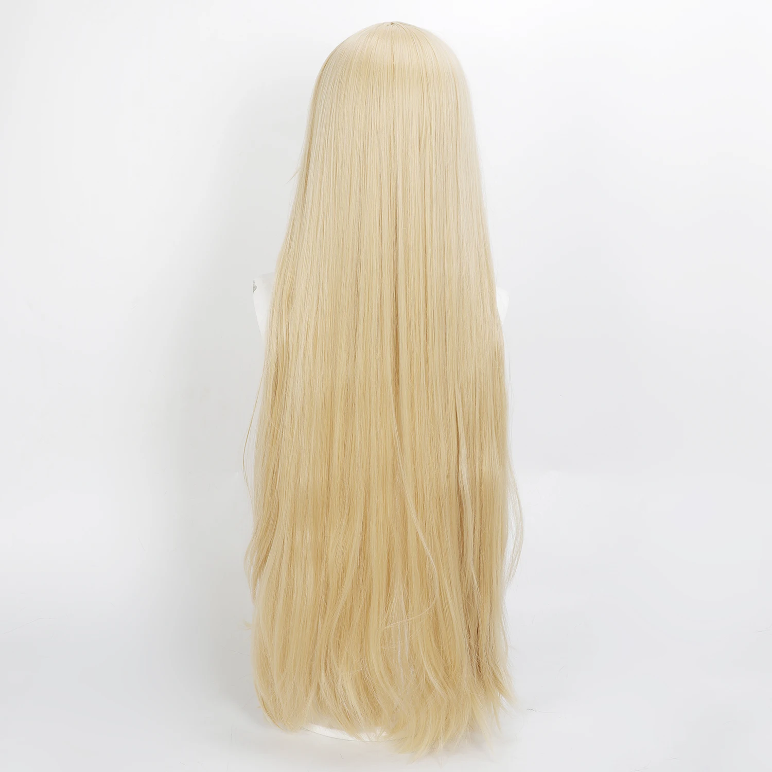 32inch Long Wavy Blonde Synthetic Wig Heat Resistant Cosplay Hair for Princess Themed Costume Party image 3