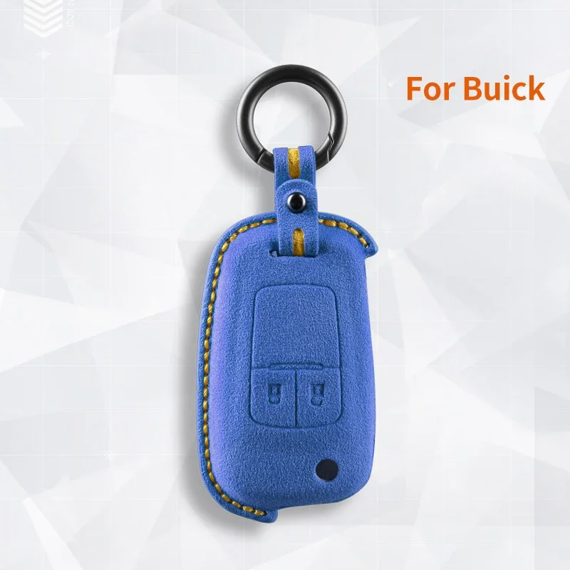 

For Chevrolet Camaro Cruze SS Sonic Spark Aveo Epica for Buick Lacrosse Encore GL8 Regal Suede Car Key Case Shell Keychain