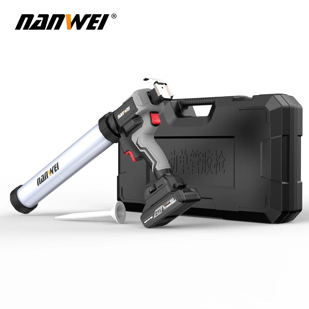 20V Industrial Grade Li-Ion Cordless Caulking Gun Heavy Duty Electric Sausage Glue Gun Cordless Glass Caulking Gun