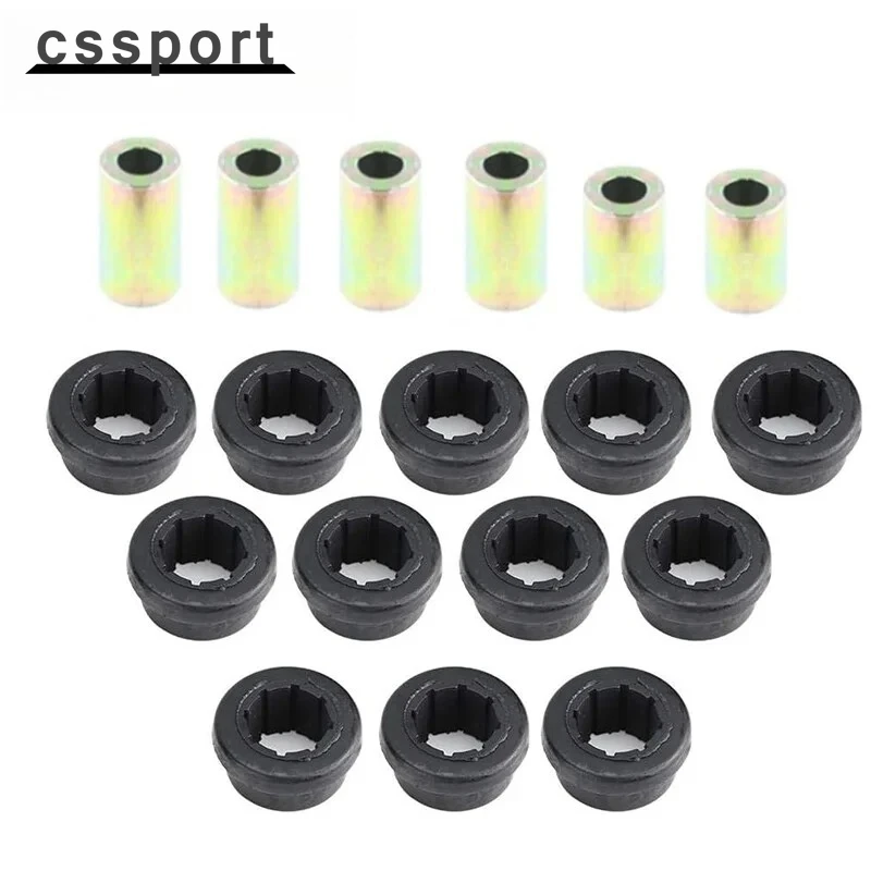 12 قطعة ذراع التحكم السفلي البطانات الخلفية الحدبة أطقم مع 6 قطعة تصاعد الأكمام ل 1996-2000 هوندا سيفيك EK سلسلة أذرع التحكم