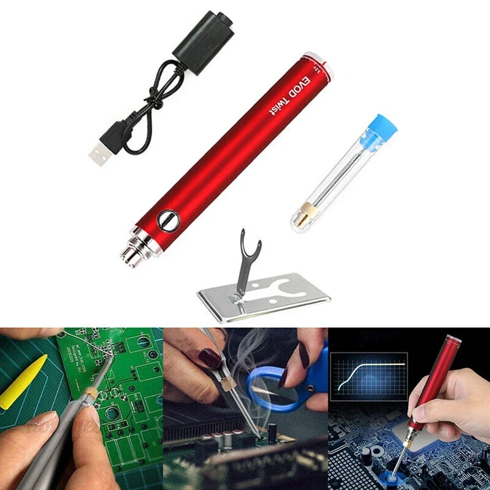 Wireless USB Charging Welding Tool Kit 8W 3.3V-4.8V Battery Soldering Iron Portable 510 Interface Welding Tool Parts