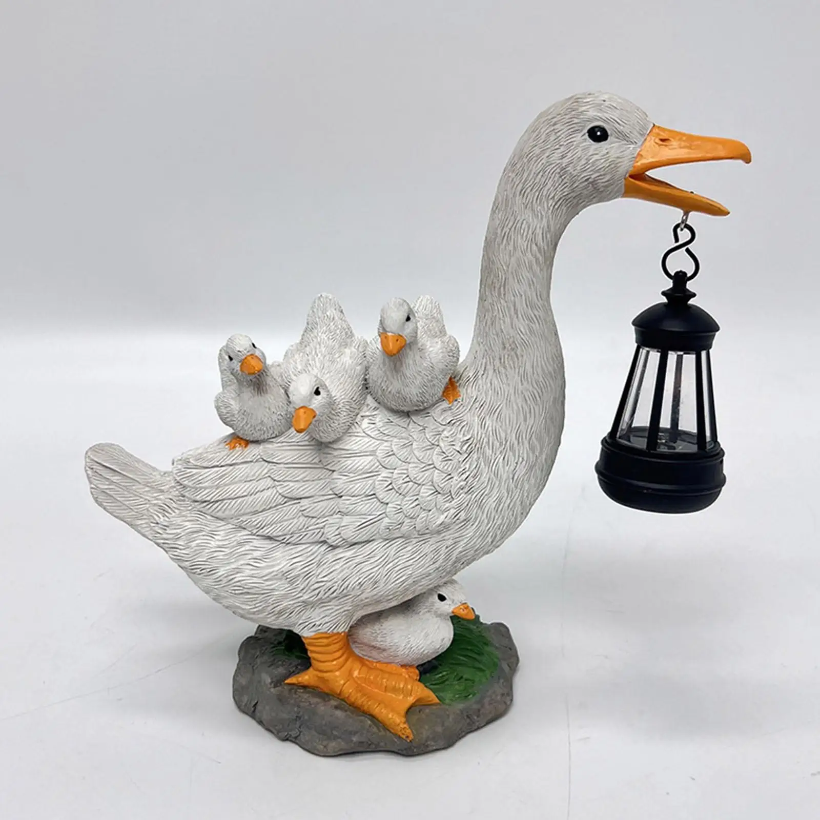

Садовая статуэтка-утка с солнечным фонарем, креативный светильник-украшение, солнечная скульптура для ландшафтного дизайна двора и веранды