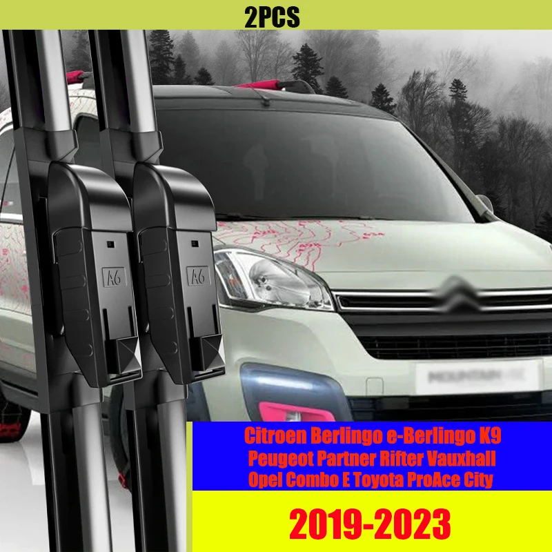 

Front Wiper Blade For Citroen Berlingo E-Berlingo K9 Peugeot Partner Rifter Vauxhall Opel Combo E Toyota ProAce City 2019-2023