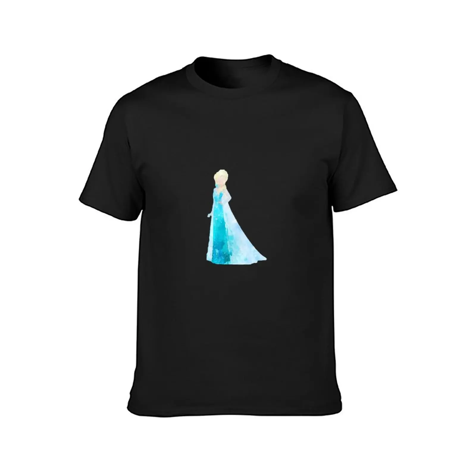 Snow Queen Inspired Watercolor T-Shirt summer clothes blacks slim fit t shirts for men