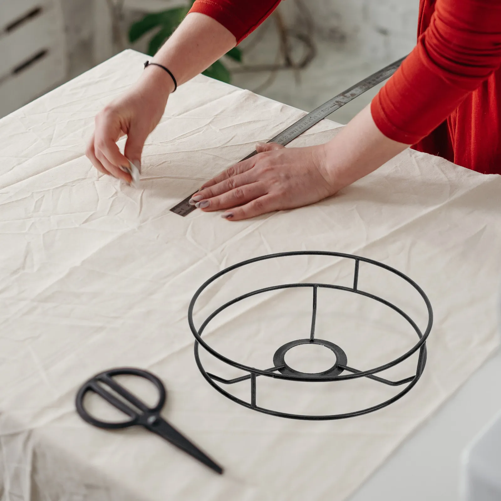 

Премиальный круглый железный каркас для абажура, прочный кронштейн для потолочного светильника, подвесной светильник-люстра для самостоятельной сборки, держатель для лампы для домашнего декора