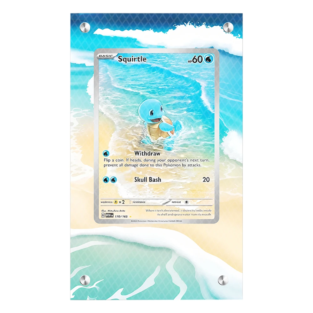 

Новинка Diy Ptcg Squirtle, карта из акрилового материала, кирпич, коллекционная карта Ptcg Squirtle, акриловая подставка для дисплея, карты в комплекте