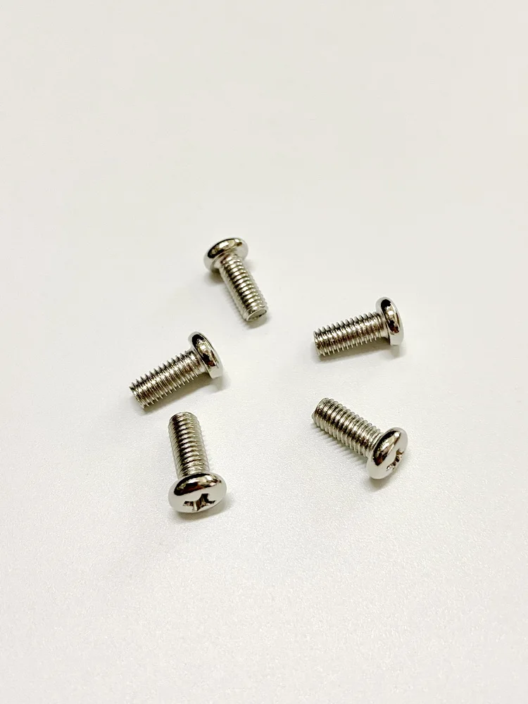 M5 Mechanical Thread round Head Cross Screw Iron Plated Nickel Fastener Mechanical Engineering Screws for Durable Fixation