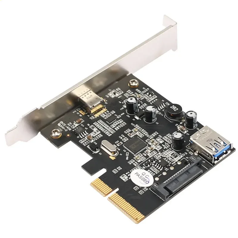 PCI-E X4 to TYPE-C3.1 Adapter Card HUB ASM1142 Desktop Expansion Card USB computer