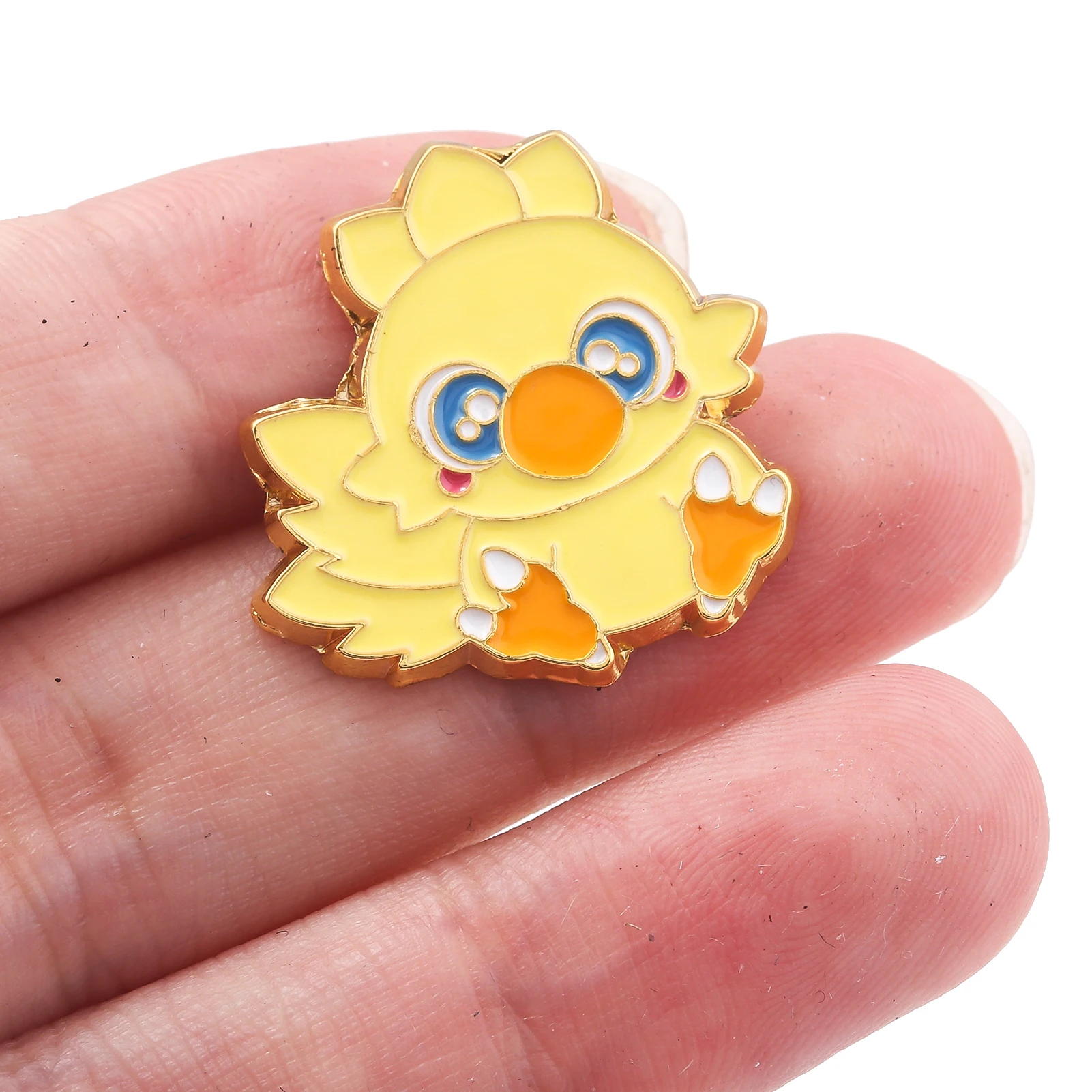 Anime Final Fantasy Enamel Cute Chocobo Pin Brooches Cospaly Props Pin Badge Men Women Backpack Jewelry Gift