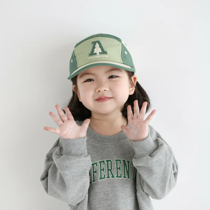 

Vintage Patchwork Kids Baseball Cap Summer Quick Drying Sun Hat 3-10Year Boy Girl Sunscreen Visors Fashion Children Peaked Caps