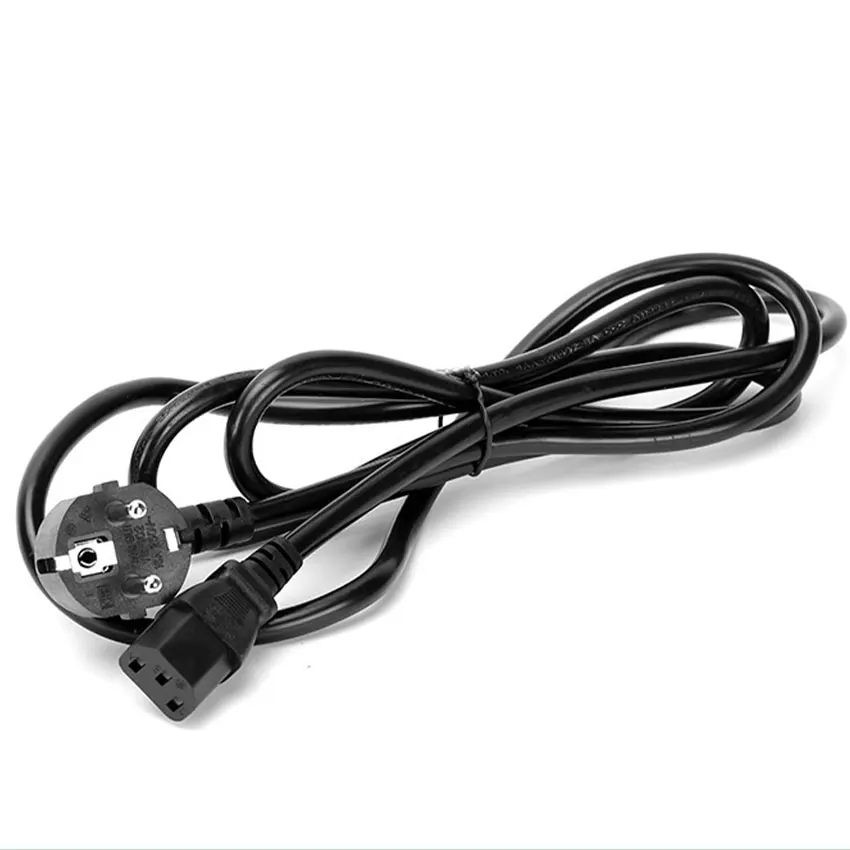 EU Power Cord IEC C13 Power Adapter 1/1.5/1.8m Extension Cable For Dell Computer PC Monitor HP Printer Projector