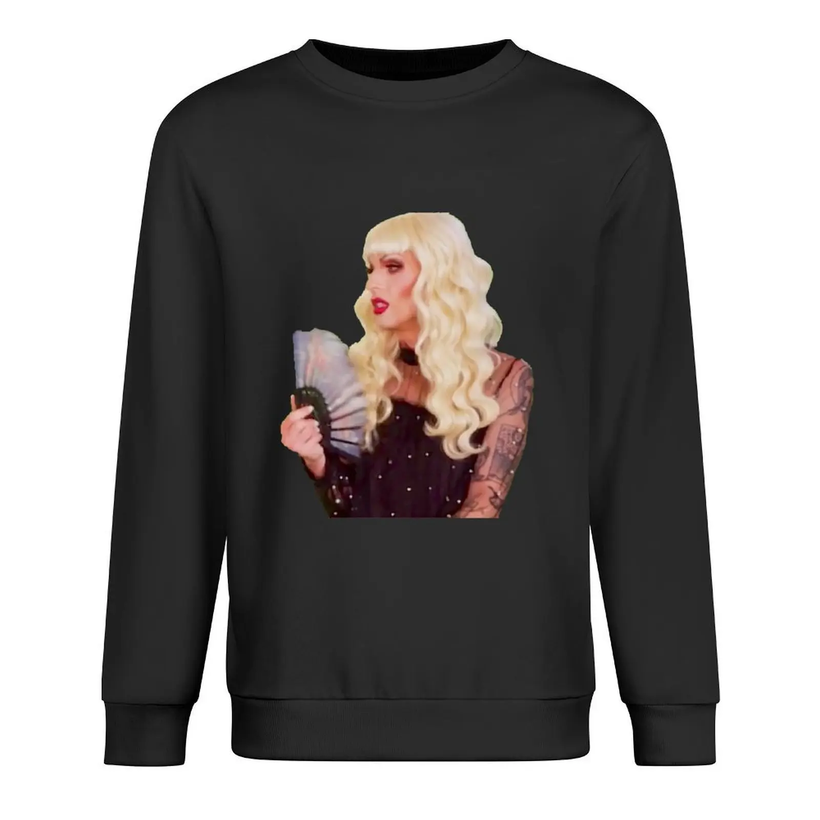 

Katya with fan Pullover blouse korean clothes men clothing male clothes sweatshirt male