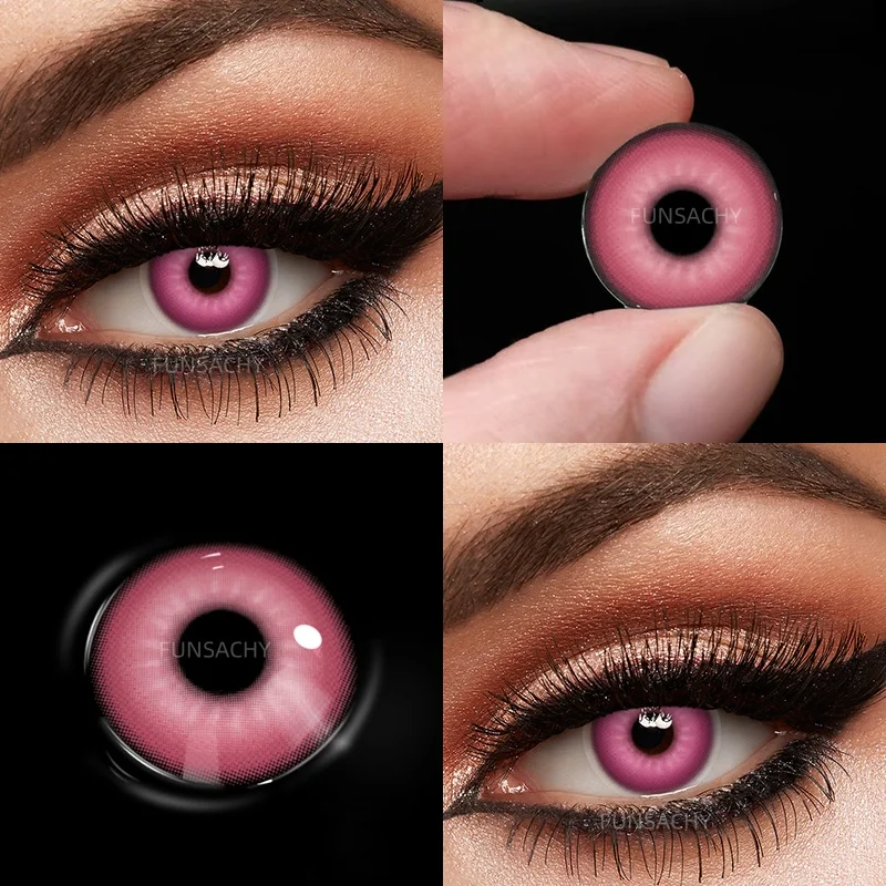 FUNSACHY Cosplay Draak Contactlenzen voor Ogen Anime Rollenspel Lens Halloween Cosplay Zwarte Contacten Jaarlijks Cosmetica Leerlingen