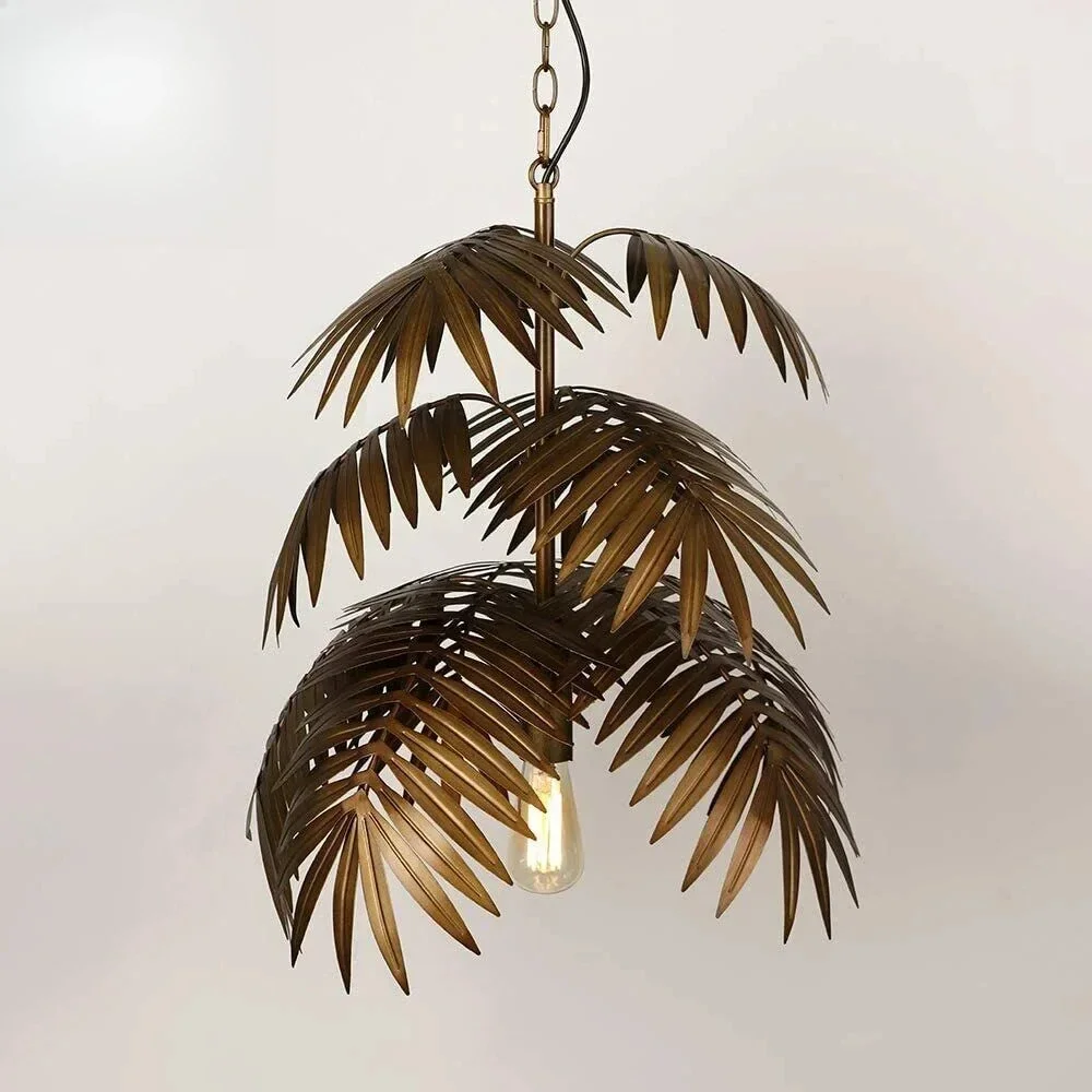 Modern industrial LED E27 coconut tree chandelier tropical bohemian style parlor dining room bedroom lobby hotel hanging lights
