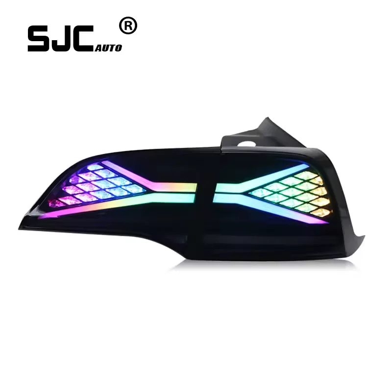 

SJC Hot-selling LED Taillights Assembly For Tesla Model 3 Model Y Modified RGB Style turn signal rear driving brake lamps