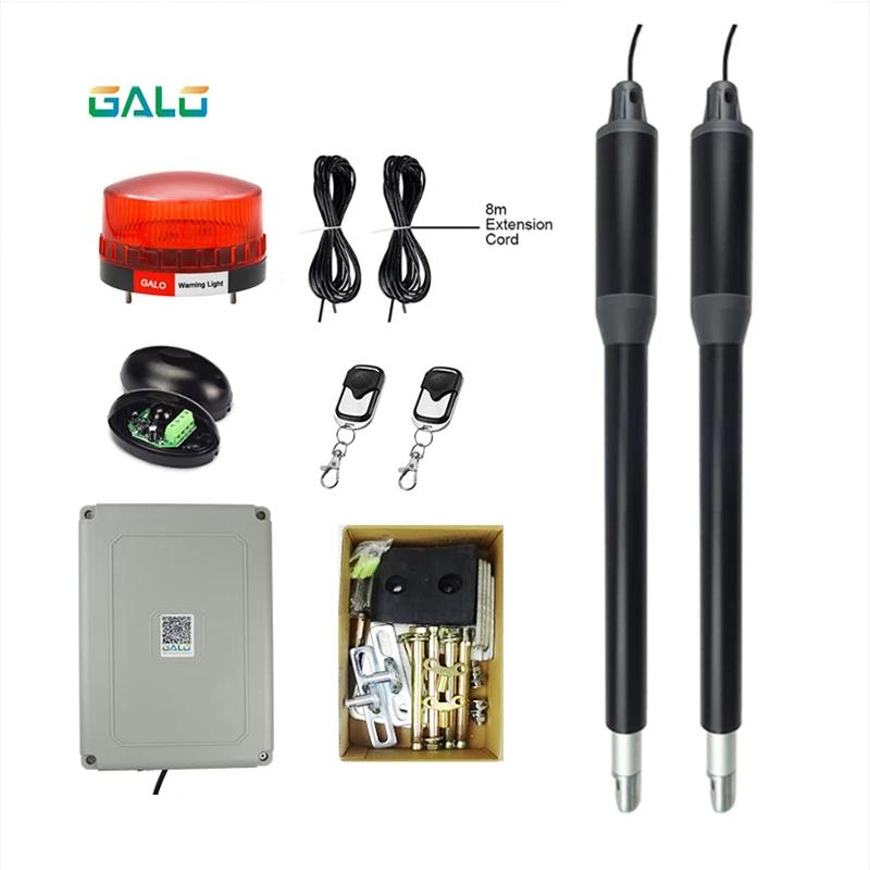 Wifi Controller AC220V Elektrische Lineaire Actuator 300kgs Motor Motor Systeem Automatische Draaipoort Opener Met Dual Dikke Armen Kit