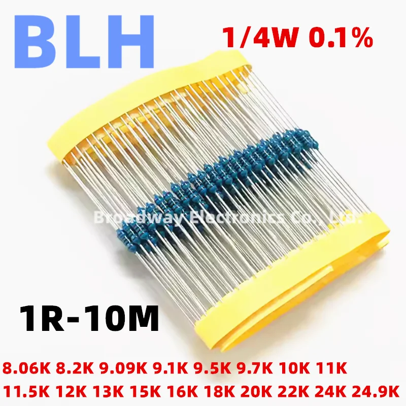9.7k โอห์ม ตัวต้านทานฟิล์มโลหะ 10 ชิ้น 0.25W ความแม่นยำ 0.1% – วิเคราะห์การใช้งานจริงจากผู้ใช้งานระดับมืออาชีพ