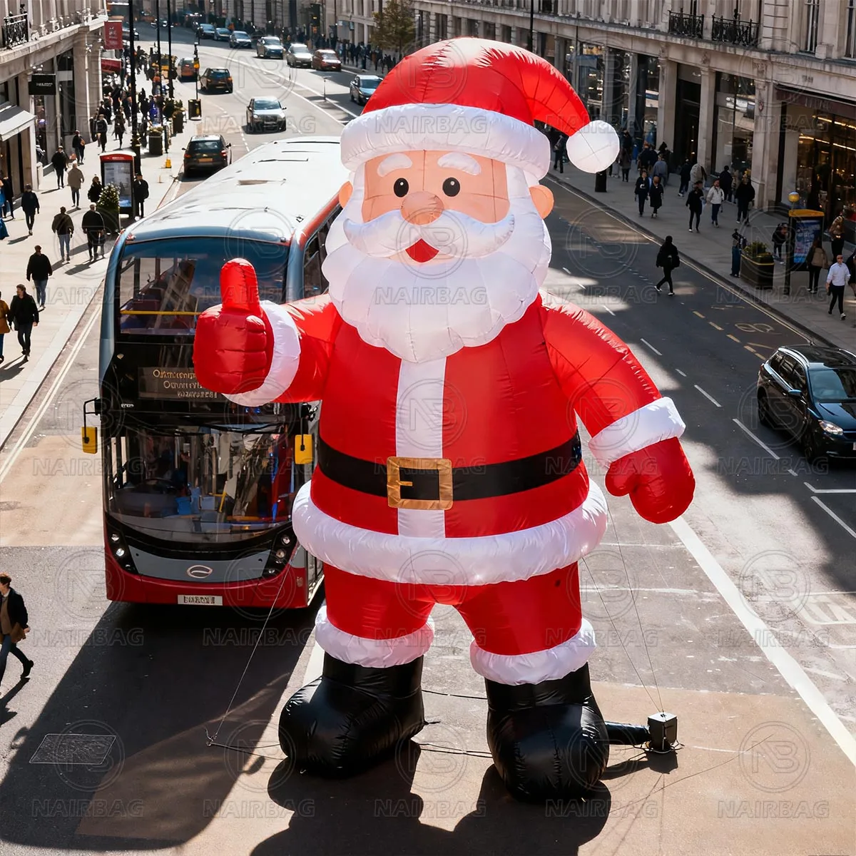 Duży dmuchany Święty Mikołaj do użytku wewnątrz i na zewnątrz, 4,8m, 6m, 7,9m, model powietrzny idealny do dekoracji świątecznych.