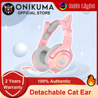 Onikuma K9 Earphones Gaming Surround Computer Earphones Pcps5 Gaming Wired Earphones Rgb Lighting Flexible Hd Microphone Gaming