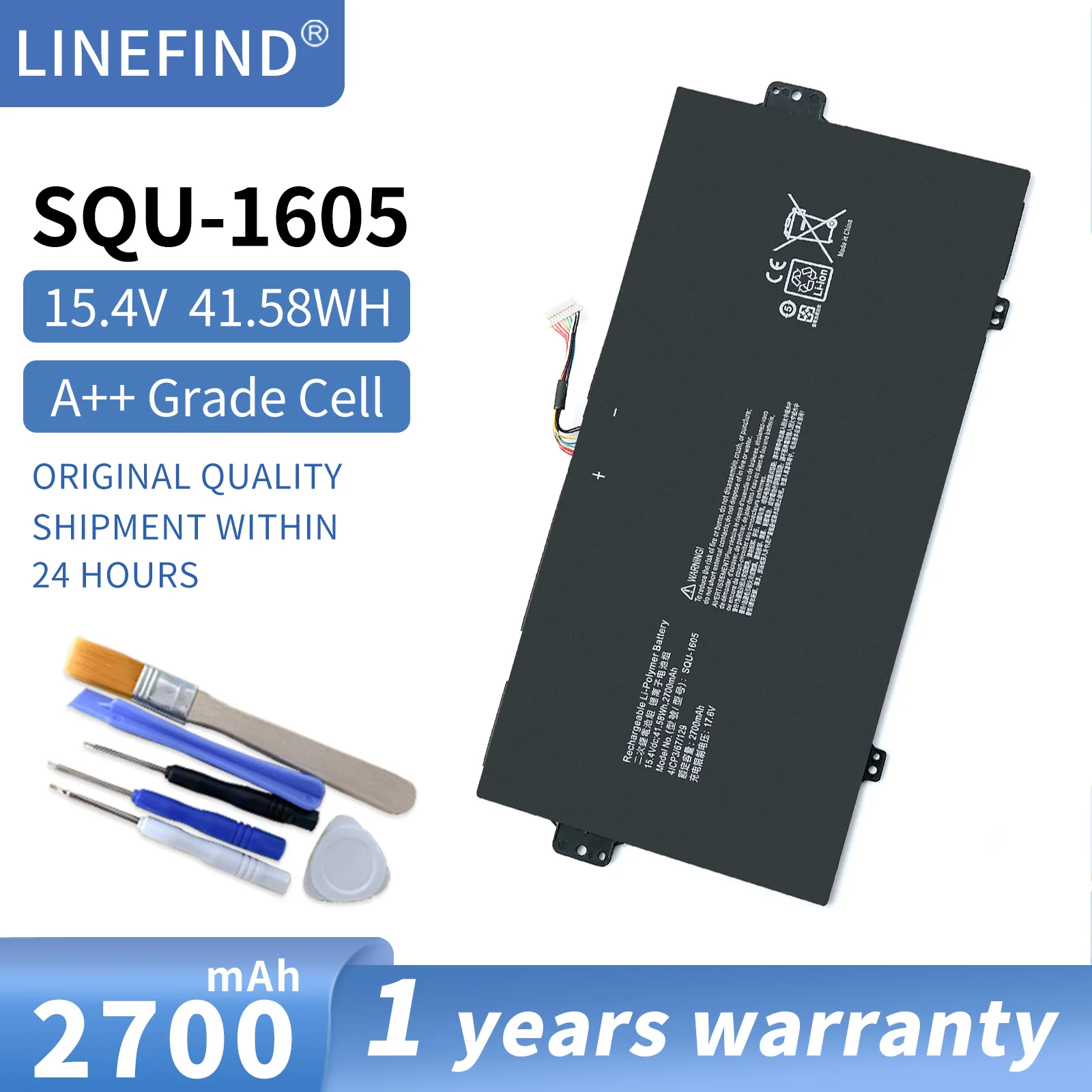 SQU-1605 batterie d'ordinateur portable Pour ACER Swift 7 S7-371 SF713-51 Pour Acer Spin 7 SP714-51 Rivière CP3/67/129 15.4V 41.58WH/2700mAh