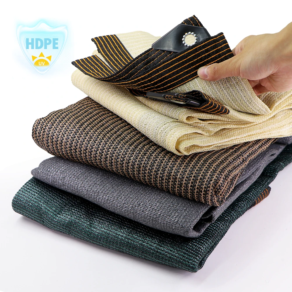 

4 Color 95 Blackout HDPE Sun Shade Cloth with Grommets UV Block Privacy Net Outdoor Garden Plant Cover Patio Balcony Fence Mesh