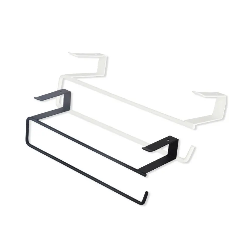 White/Black Toilet Shelf Paper Roll Rack Home Organizer Tissue Hanger Under Cabinet Towel Holder Bath