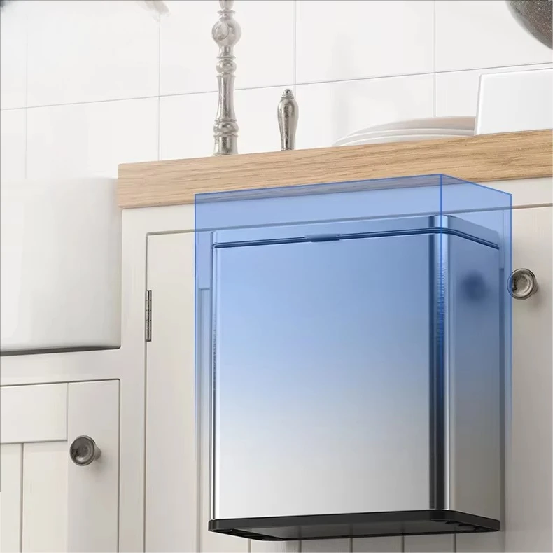 High quality wholesale kitchen small trash can stainless steel desktop trash can