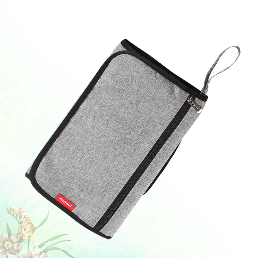 1 قطعة سجادة تغيير الحفاضات المحمولة الطفل مقاوم للماء طوي الحفاض وسادة خفيفة الوزن السفر حفاضات حصيرة لحديثي الولادة استخدام الرمادي