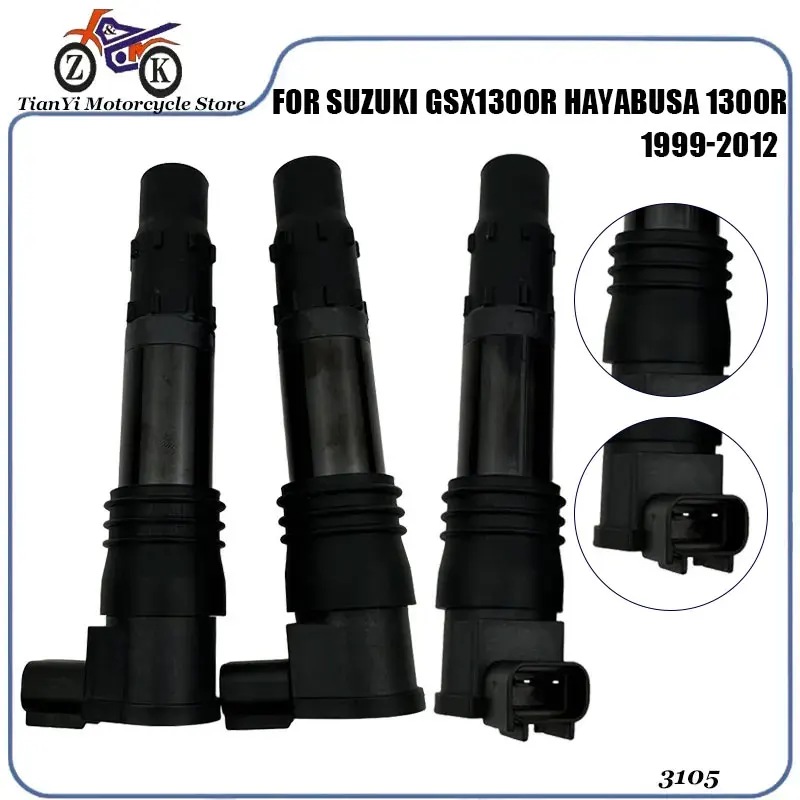 

4Pcs Motorcycle Ignition Coil For Suzuki Hayabusa 1300R GSX1300R GSXR600 GSXR750 GSXR1000 GSF 1250 Bandit Ninja ZX-9R ZX-12R
