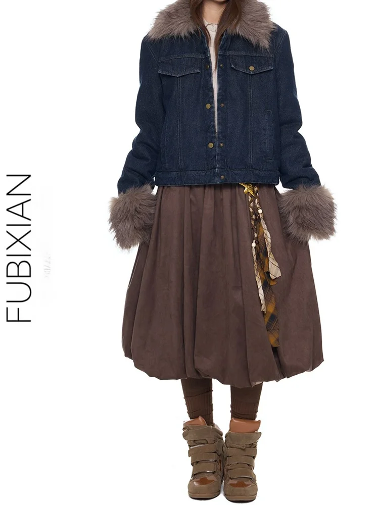 

Cloud Blossom Casual Puffy Half Skirt Korean Style Loose Slimming A-Line Umbrella Skirt for Young Women Summer 2025