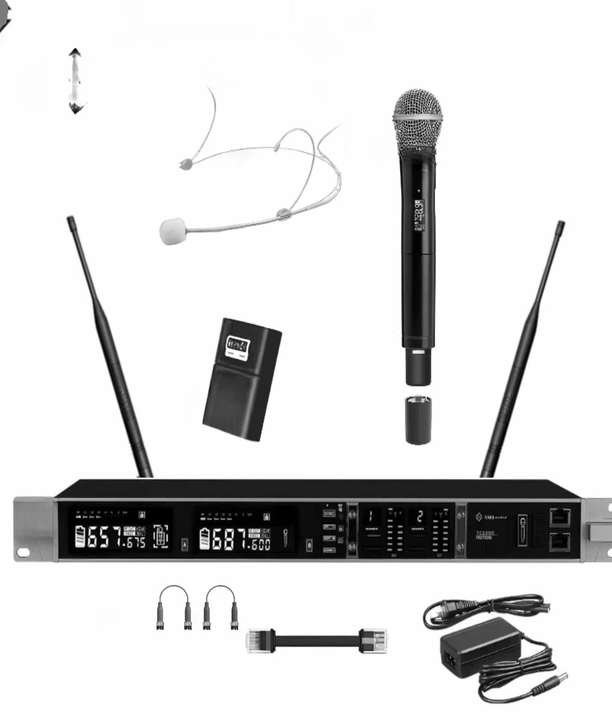 Performance wireless microphone GT6000 with T522 handheld one for two