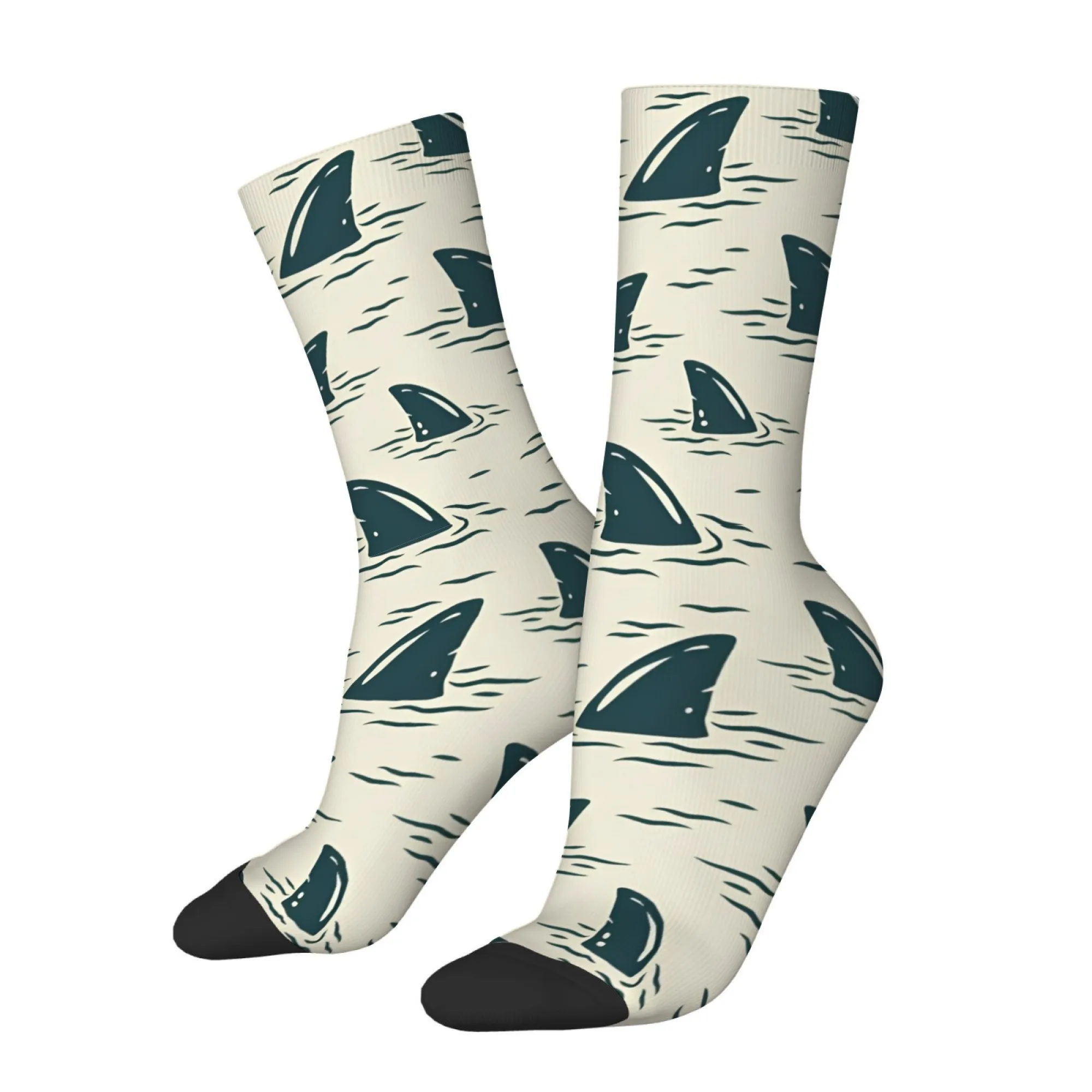

Shark Fin Socks Durable Soft Comfortable Men's Socks Outdoor Sports Fitness Basketball Harajuku Parties and Holiday Gifts